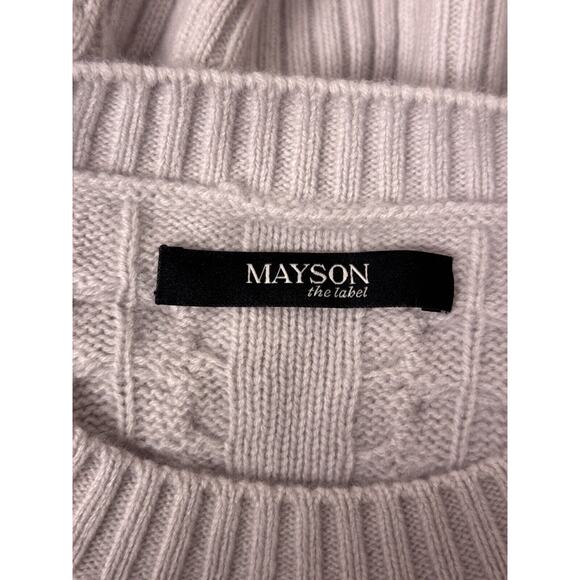 Mayson The Label Sweater Small Womens Cashmere Wool Cable Knit Relax Fit - Picture 7 of 9